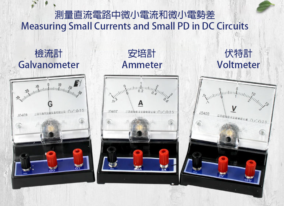 安培計 / 伏特計 / 檢流計 Ammeter / Voltmeter / Galvanometer